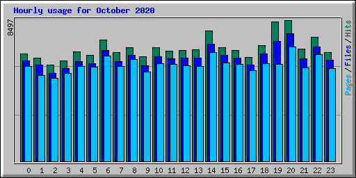 Hourly usage for October 2020