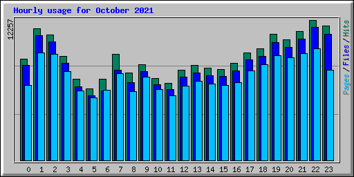 Hourly usage for October 2021